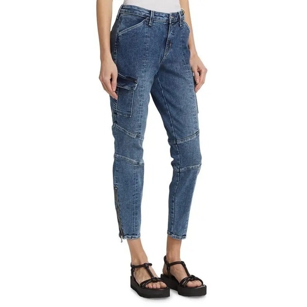 L'agence Womens Patton Cargo Skinny Jeans 28 Zip Ankle Gorpcore Indie Sleeze NWT - Picture 2 of 14